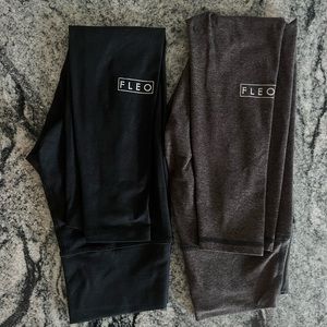 Fleo Leggings - El Toro 25" Heather Black and Brown Mediums